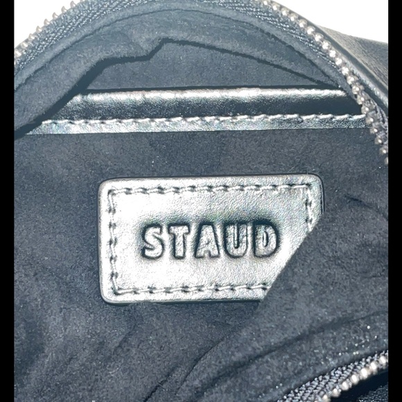STAUD Zeta Mini leather bracelet bag in Black—NWT - Picture 13 of 17